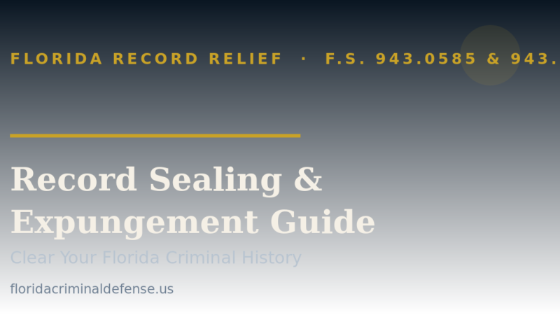 Florida record sealing and expungement guide covering eligibility, FDLE process, and benefits