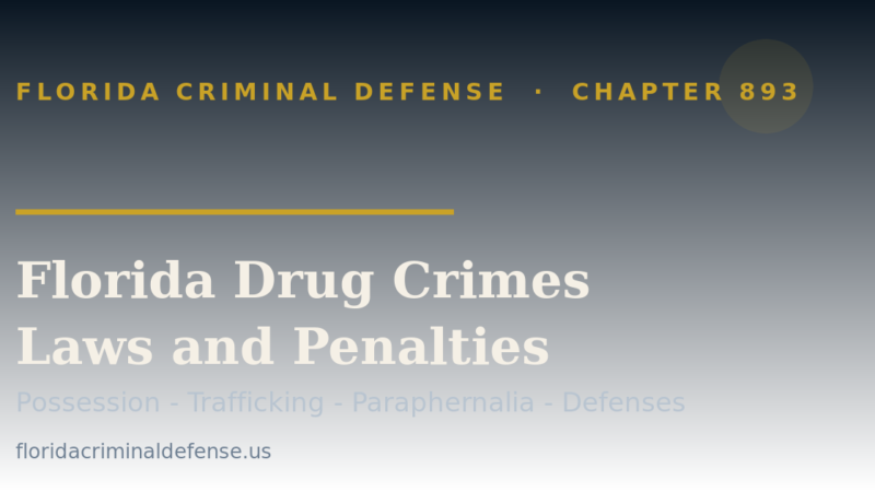 Florida drug crimes guide covering possession, trafficking, and Chapter 893 penalties