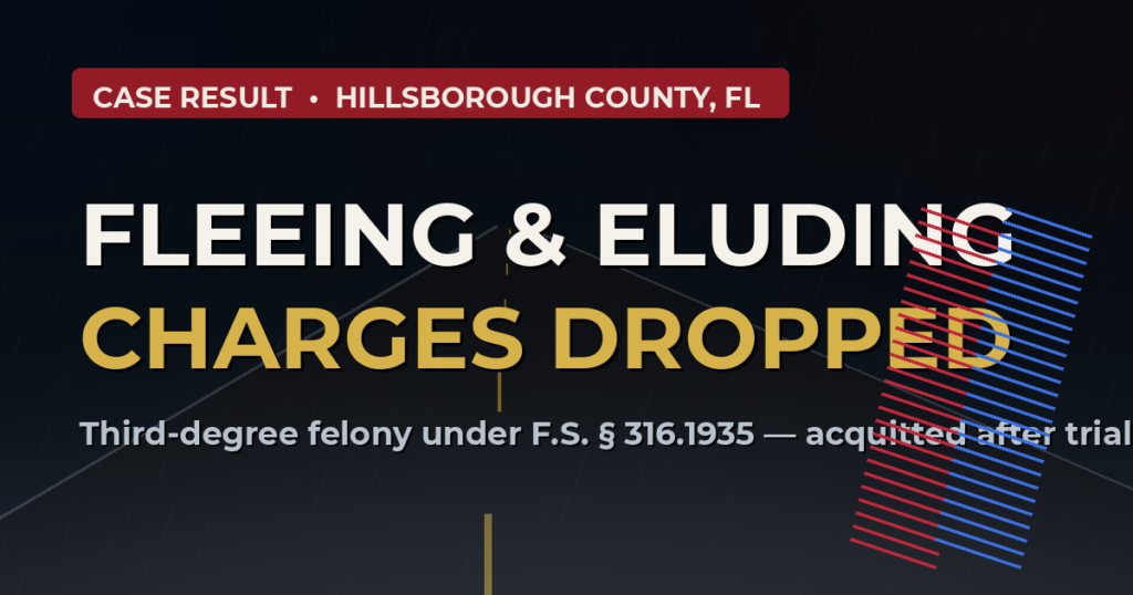 Tampa gig driver acquitted of fleeing and eluding after unmarked cruiser stop in storm