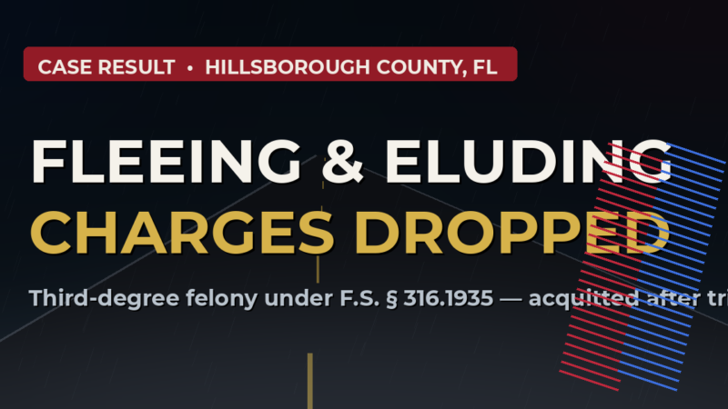 Tampa gig driver acquitted of fleeing and eluding after unmarked cruiser stop in storm