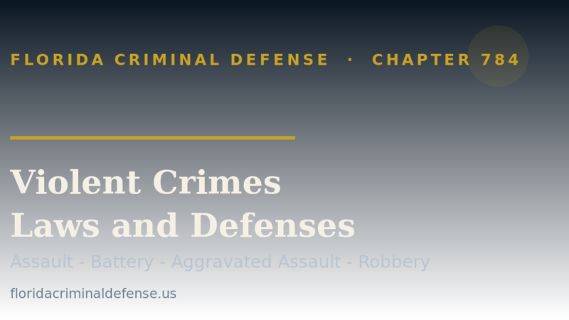 Florida violent crimes guide covering assault, battery, aggravated assault, and robbery laws